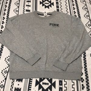 LIGHT GREY VS PINK CREWNECK